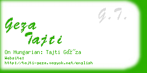 geza tajti business card